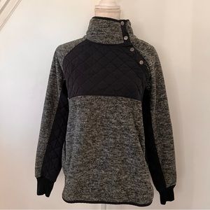 Abercrombie Snap Up Fleece Sweatshirt